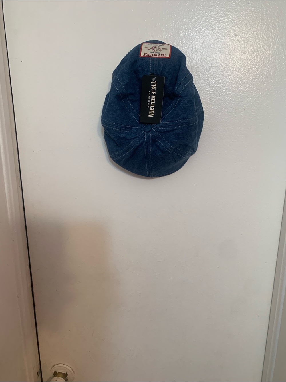 True Religion Indigo Denim Cap with White Lining